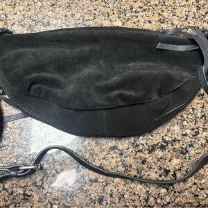 Free People Black Suede Hobo cross body